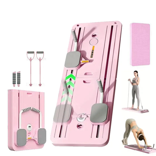 Foldable Pilates Reformer Board – 20+ Full-Body Workouts at Home